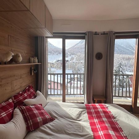 شقة Les Tanieres De Montgenevre - La Marmotte - Duplex 4 P Entierement Renove Avec Vue Magnifique المظهر الخارجي الصورة